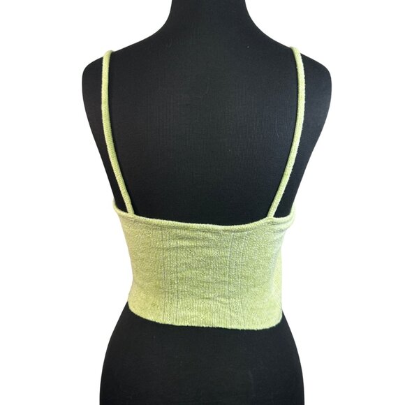 Forever 21 Light Green Ribbed Knit Cropped Tank Top XS - Picture 4 of 5